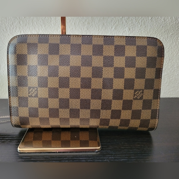 LOUIS VUITTON DAMIER EBENE SAINT LOUIS POCHETTE CLUTCH - Picture 2 of 13